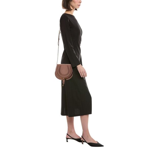 Chloé Marcie Small Leather Saddle Bag, Pink - Picture 4 of 4